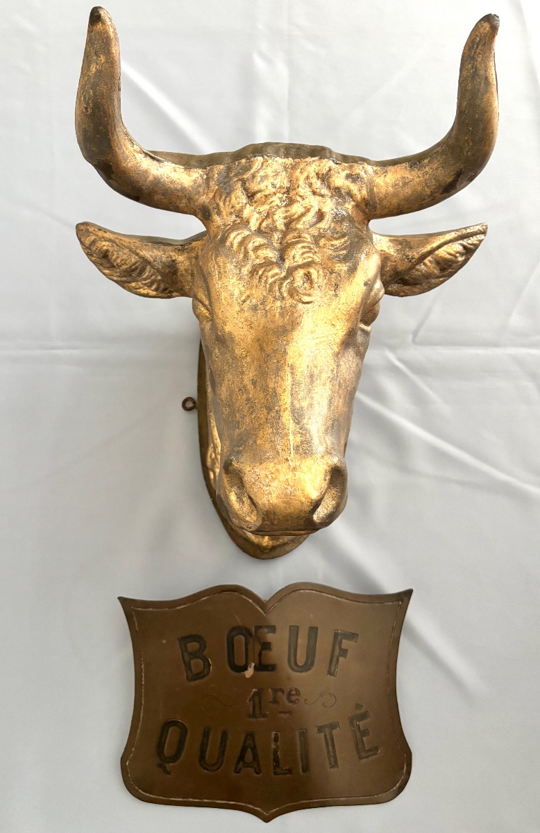 écusson Butcher Shop Sign, Late 19th Century -photo-4