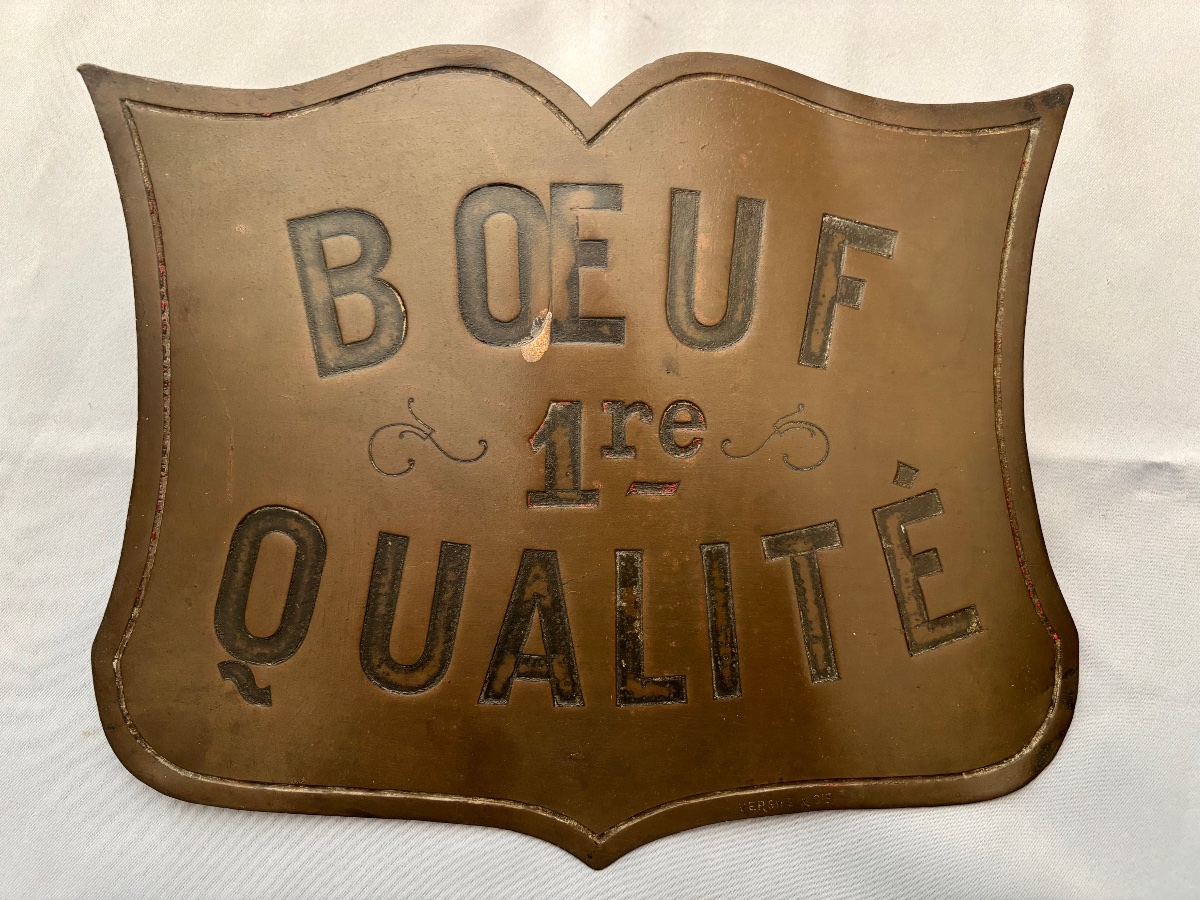 écusson Butcher Shop Sign, Late 19th Century -photo-5