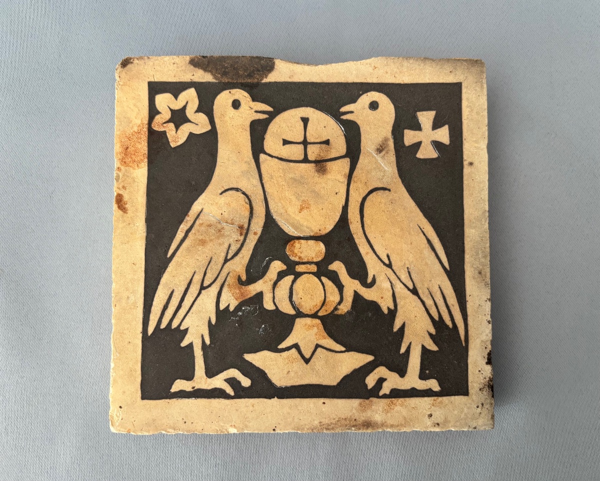 Ceramic Tile < Aux Colombes > Circa 19th Century 