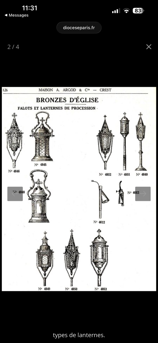 19th-century Gilded Brass Processional Lanterns -photo-5