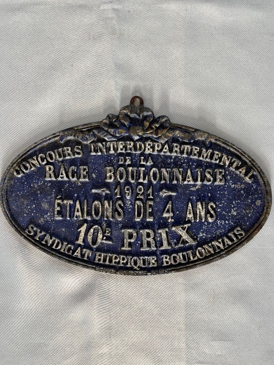 Equestrian Plaque: Boulonnaise Breed Competition, Early 20th Century -photo-2