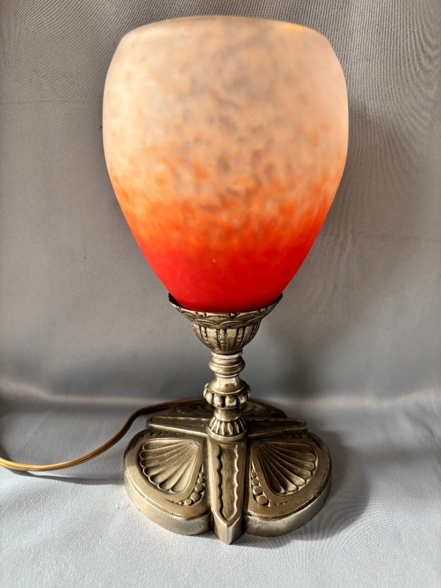 Lampe Art Déco en pâte de verre Schneider -photo-3