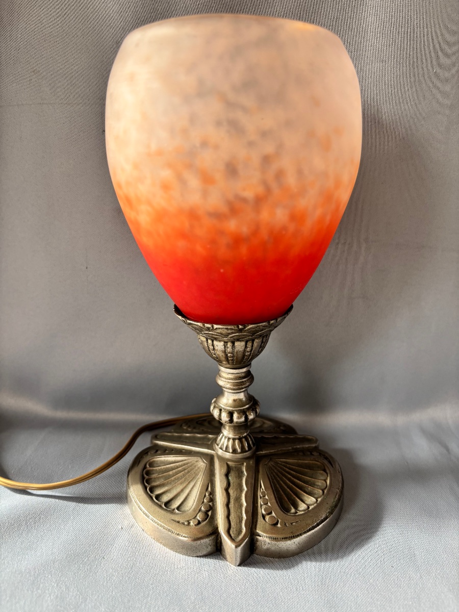 Lampe Art Déco en pâte de verre Schneider -photo-8