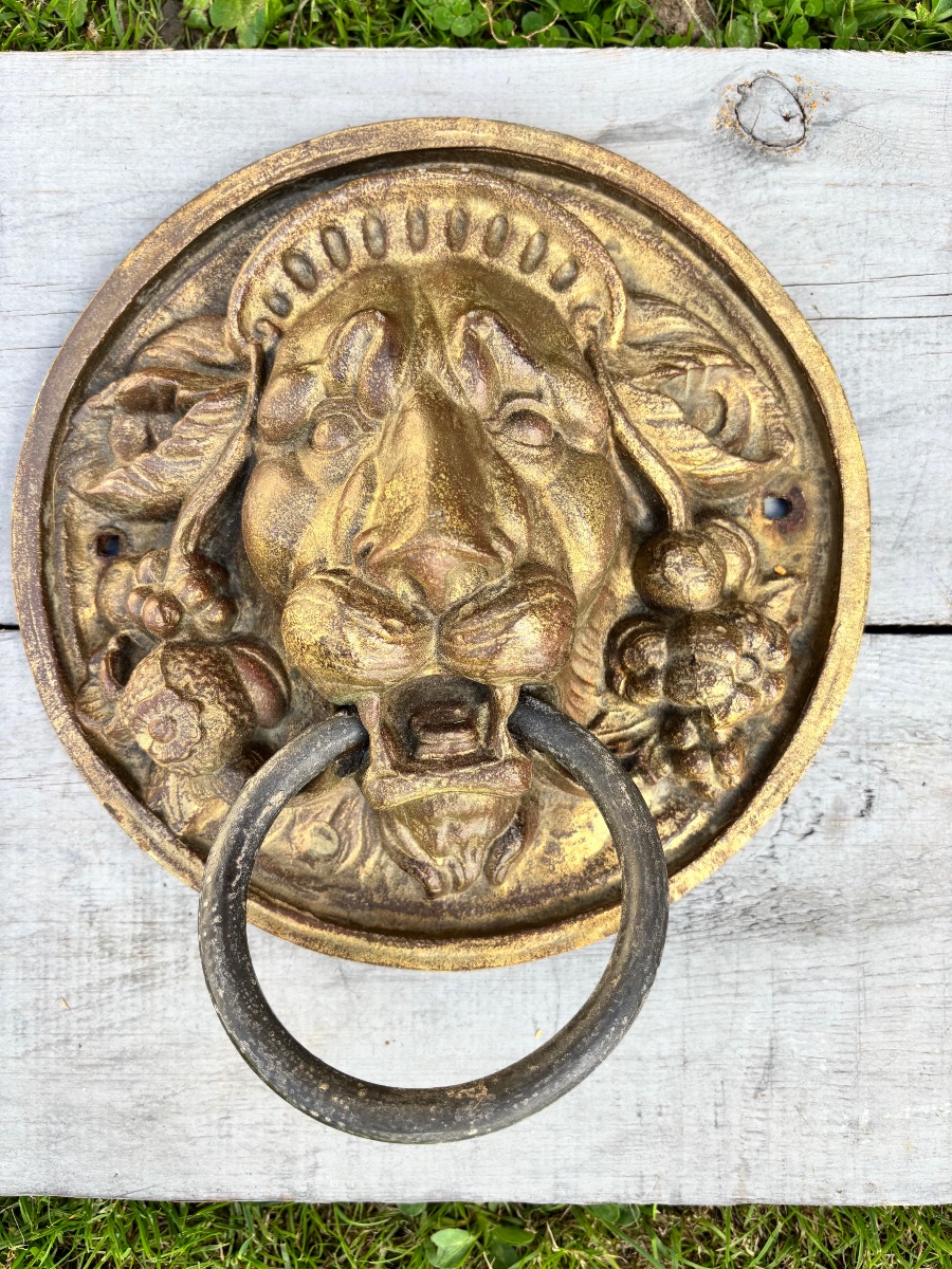 Pair Of 19th-century Bronze Carriage Gate Knockers -photo-2