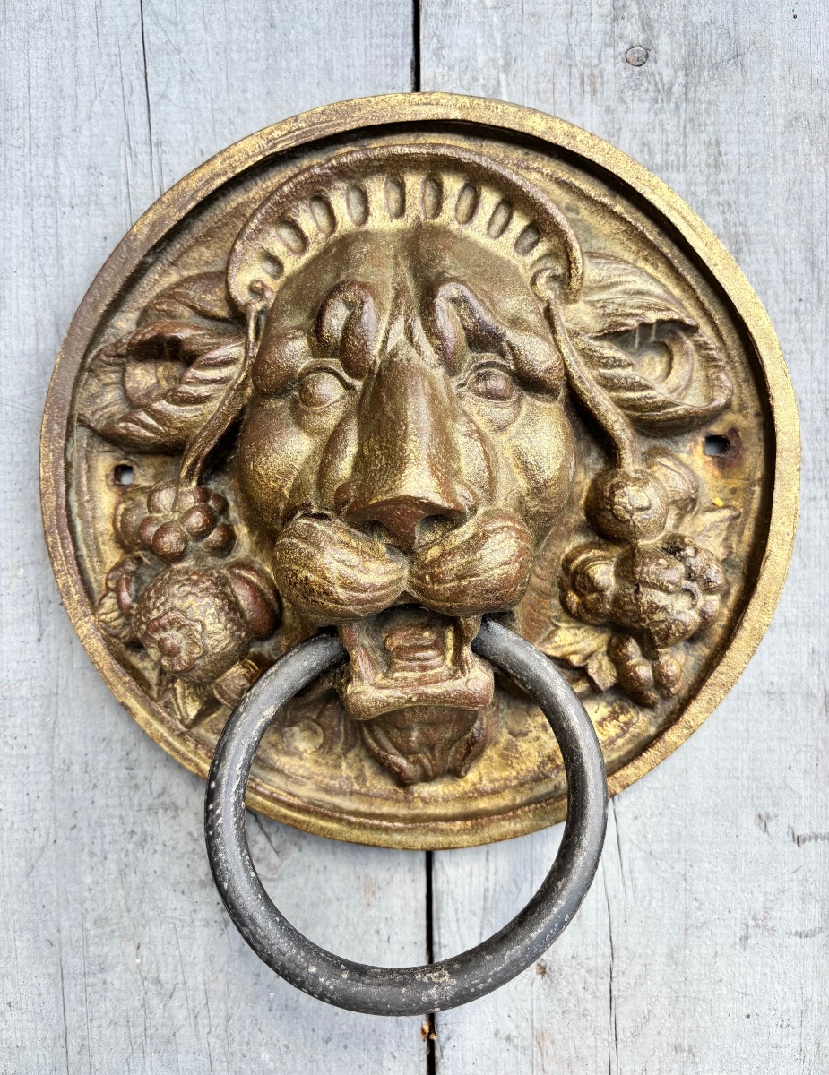 Pair Of 19th-century Bronze Carriage Gate Knockers -photo-3