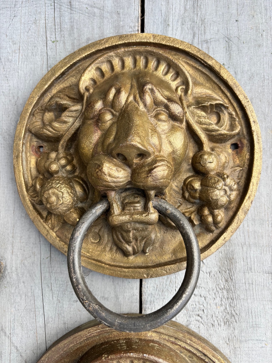 Pair Of 19th-century Bronze Carriage Gate Knockers -photo-6
