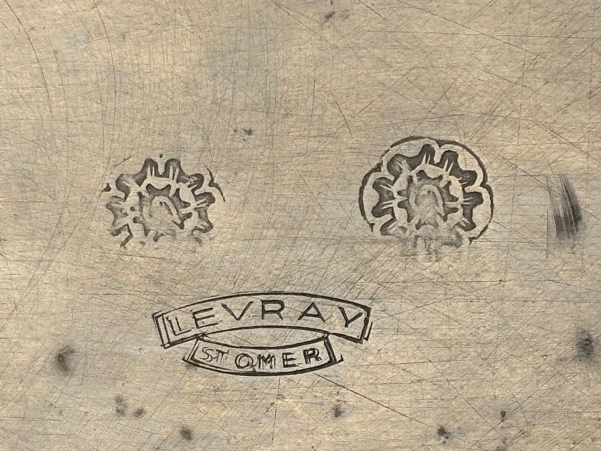 Saint - Omer Plat en étain < Levray St Omer > 18éme Siècle -photo-2