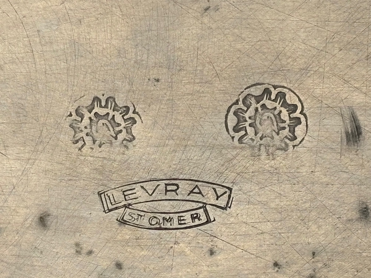 Saint - Omer Plat en étain < Levray St Omer > 18éme Siècle -photo-4