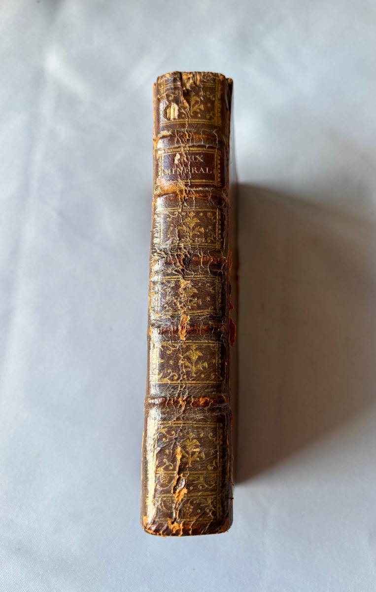 Livre essais sur l’art d’imiter les eaux minérales Ex Libris Vicomte de la Maillardiére 18e -photo-2