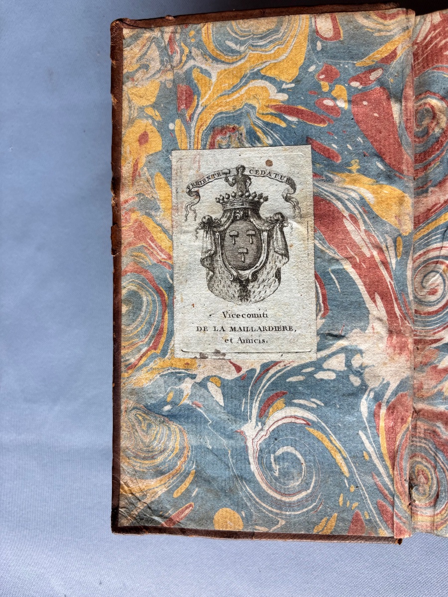 Livre essais sur l’art d’imiter les eaux minérales Ex Libris Vicomte de la Maillardiére 18e -photo-3