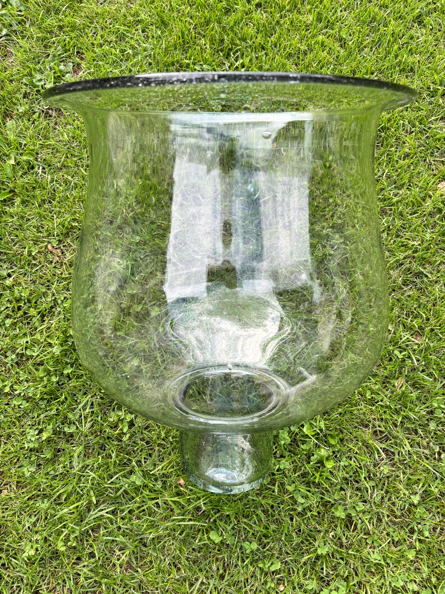 19th-century Hand-blown Glass Candleholder -photo-3