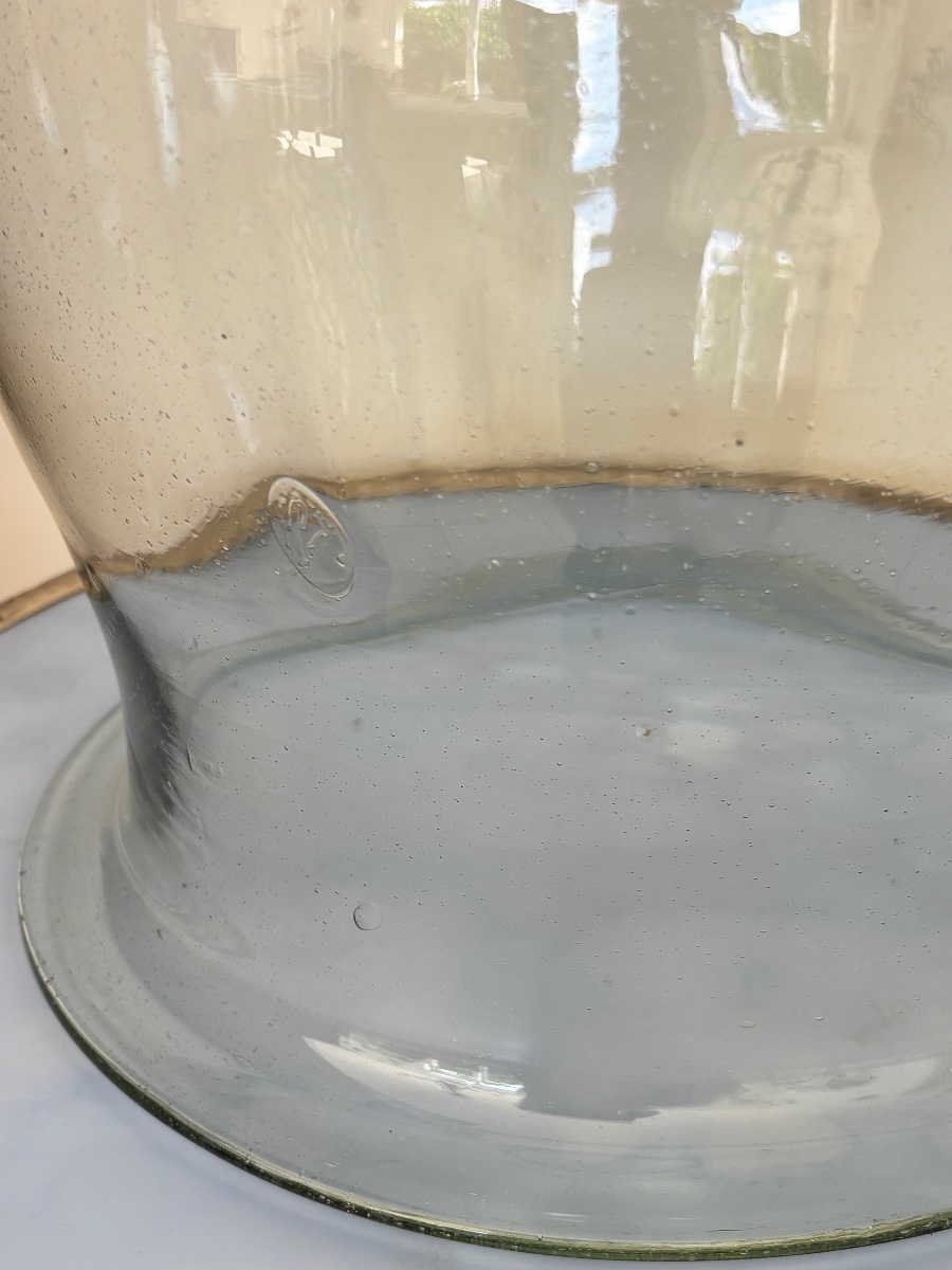 19th-century Hand-blown Glass Candleholder -photo-1