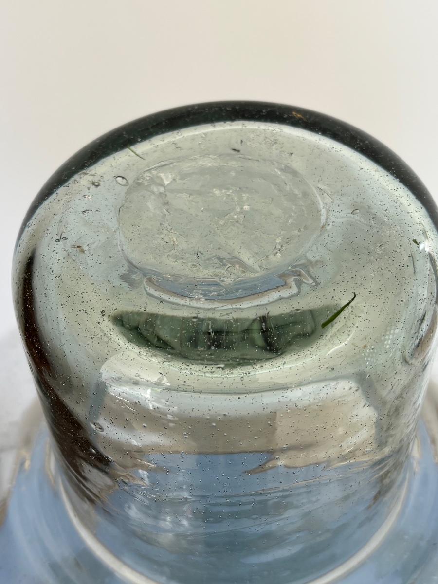 19th-century Hand-blown Glass Candleholder -photo-2