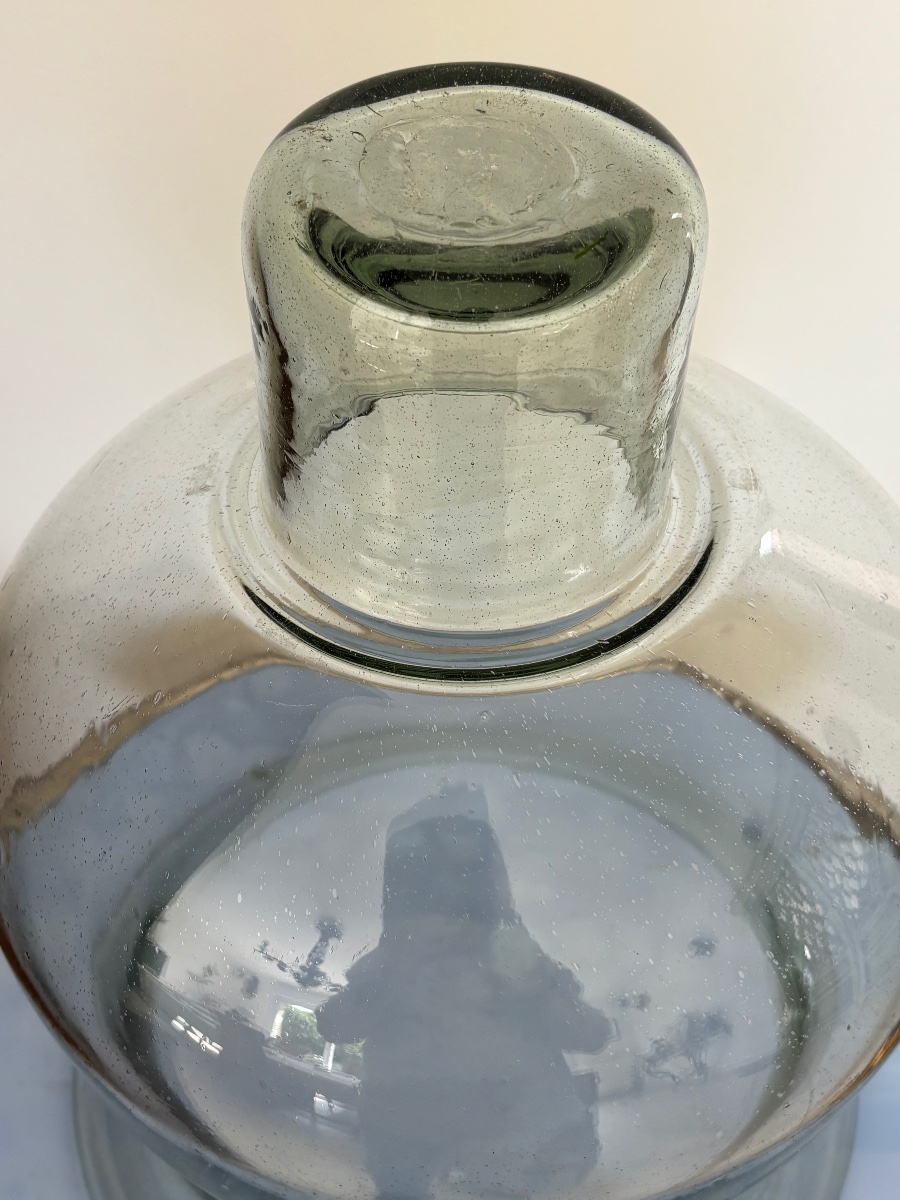 19th-century Hand-blown Glass Candleholder -photo-4