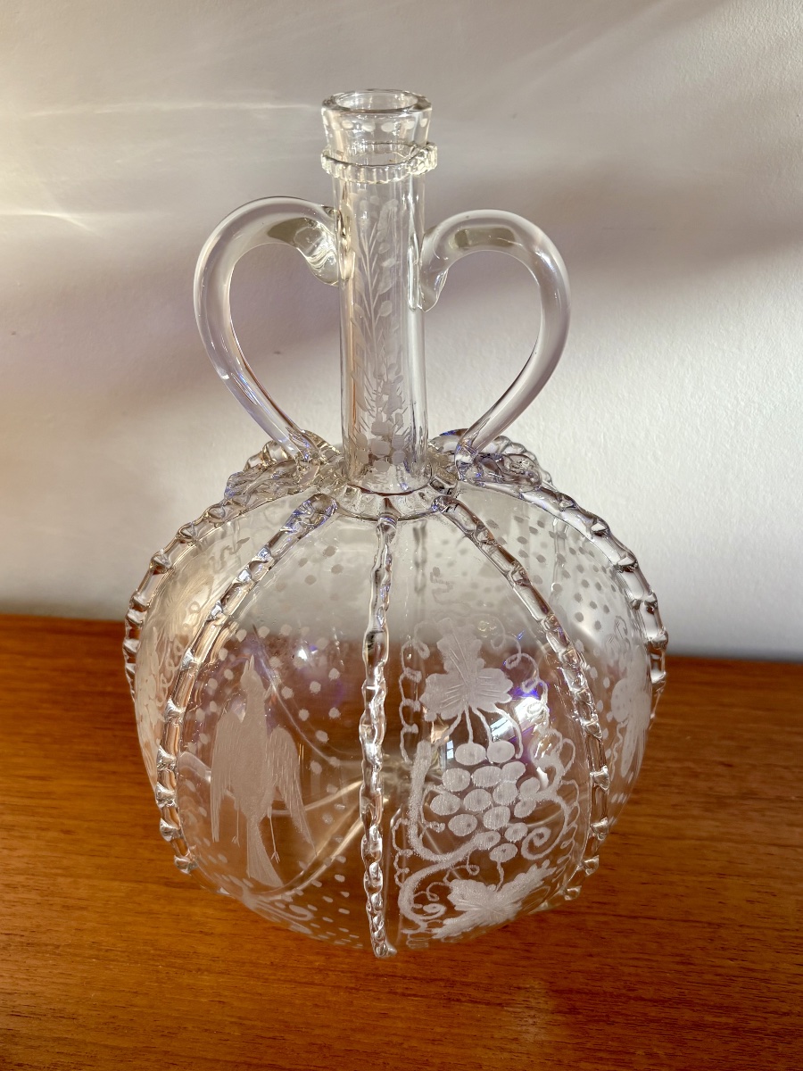 18th-century Dutch Blown-glass Carafe 