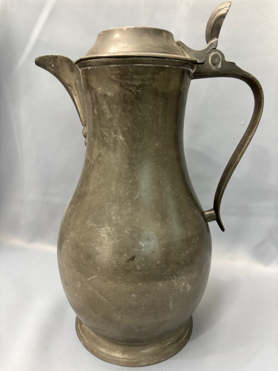 Valenciennes Jb Vrizet Pewter Pitcher, 19th Century -photo-1