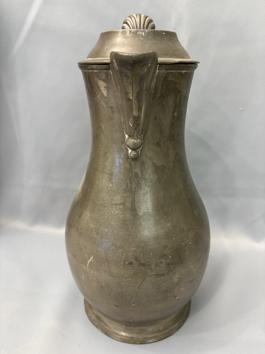 Valenciennes Jb Vrizet Pewter Pitcher, 19th Century -photo-4