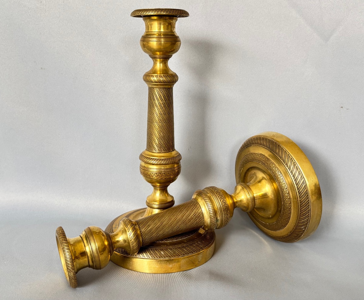 Bougeoirs en bronze époque 19éme Siècle 