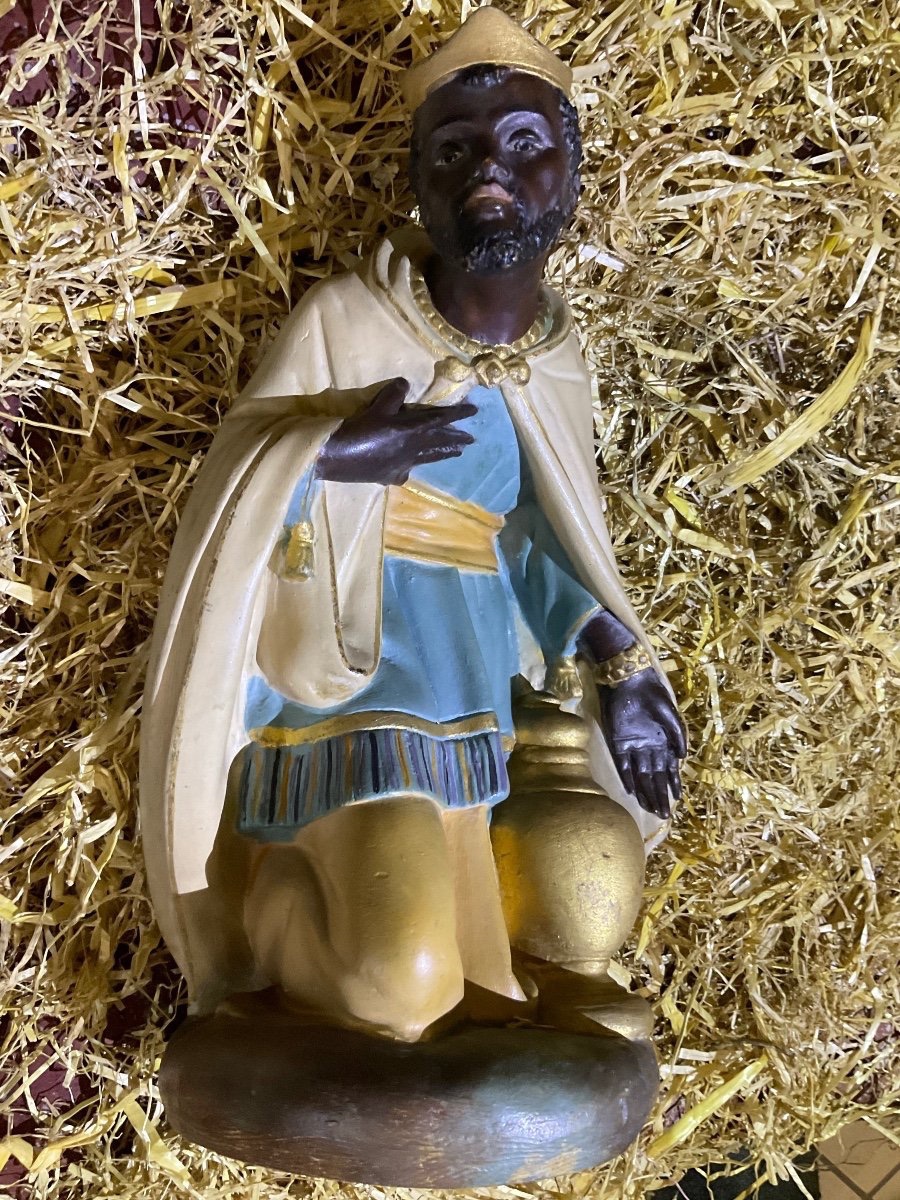Church Nativity Scene With Santons, Late 19th Century-photo-4