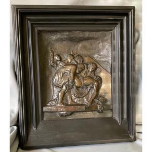 Bas Relief Patinated Bronze Late 17th Century 