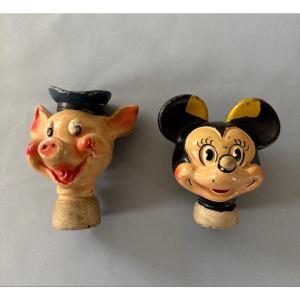 Marionnettes à gaine année 50 Walt Disney