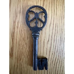 17th Century Wrought Iron Wedding Key 