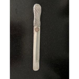 Coupe papier en argent massif fin 19éme Siècle 