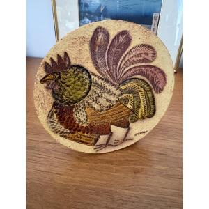 Roger Capron Ceramic Plaque, 20th Century