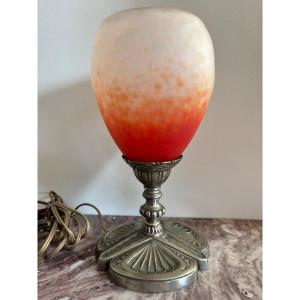 Schneider Art Deco Glass-paste Lamp