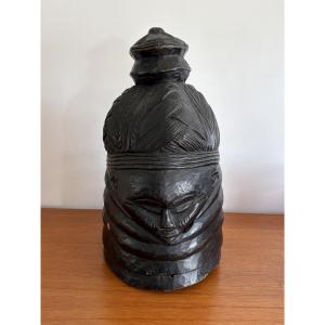 Masque heaume Mende Bundu Sowei - Sierra Leone XXeme siècle