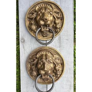 Pair Of 19th-century Bronze Carriage Gate Knockers