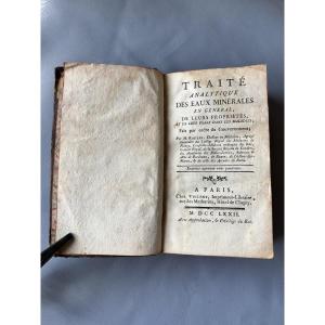 Book: *analytical Treatise On Mineral Waters* (ex Libris) By The Viscount De La Maillardière, 18th Century