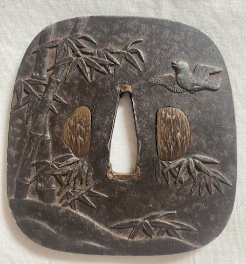 Tsuba A Decor d'Oiseaux-photo-2