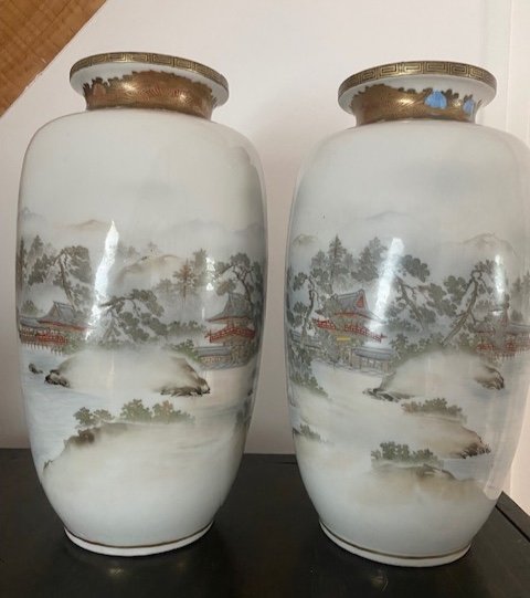 Pair Of Japanese Porcelain Vases