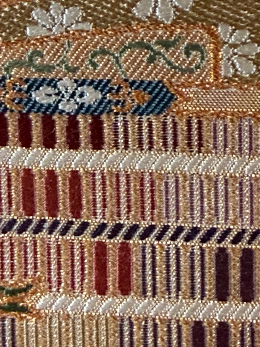 Obi With Sode Decoration Or Japanese Belt-photo-2