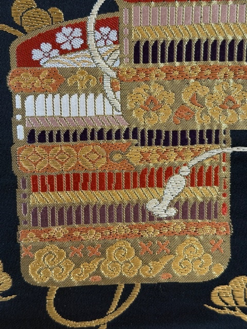 Obi With Sode Decoration Or Japanese Belt-photo-7