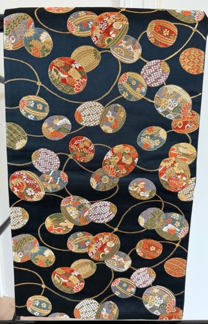 Obi Decoration With Temari Balls Or Japanese Belt