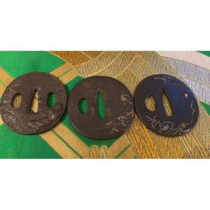 Lot Trois Tsuba Japonaise