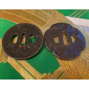 Lot De Deux Tsuba Japonaise