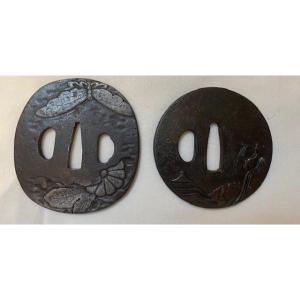 Lot Two Japanese Tsuba