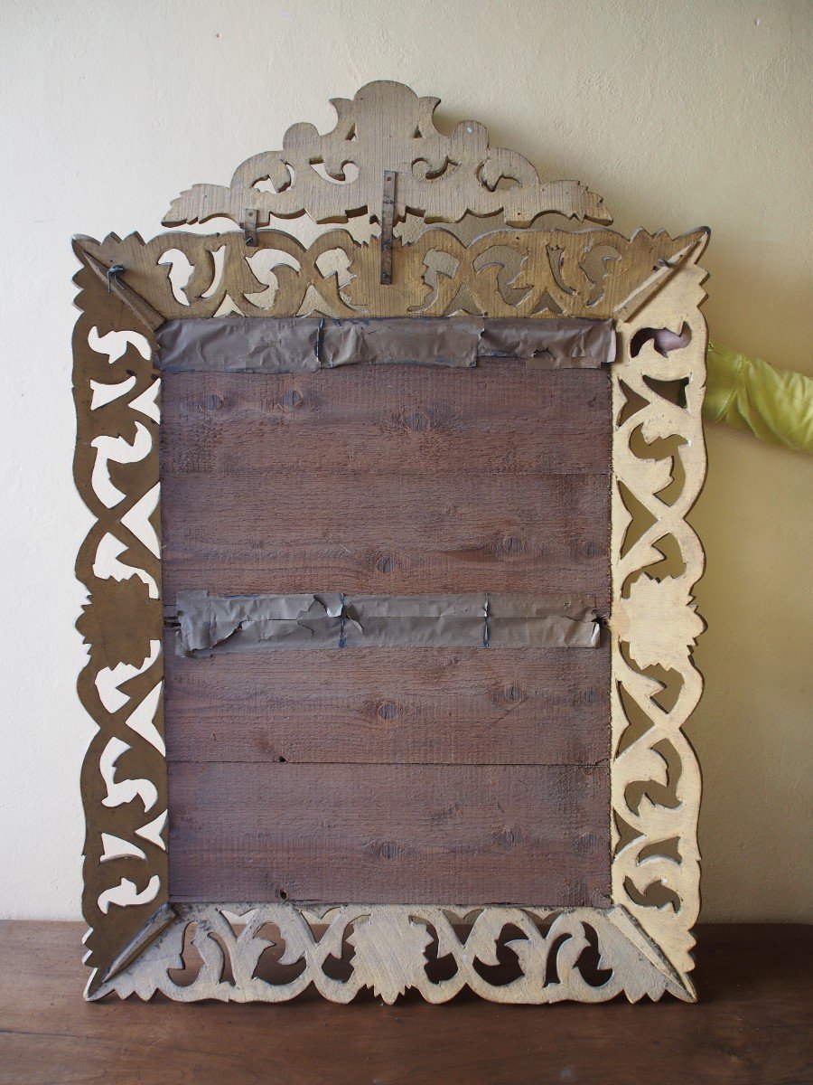 Miroir En Bois Doré Style Renaissance-photo-1