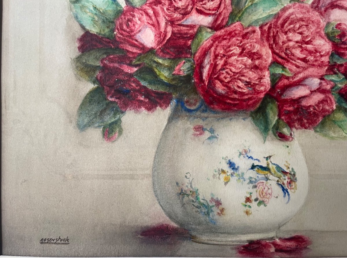 Isidore Rosenstock « Composition Florale aux Roses  Anciennes»-photo-2