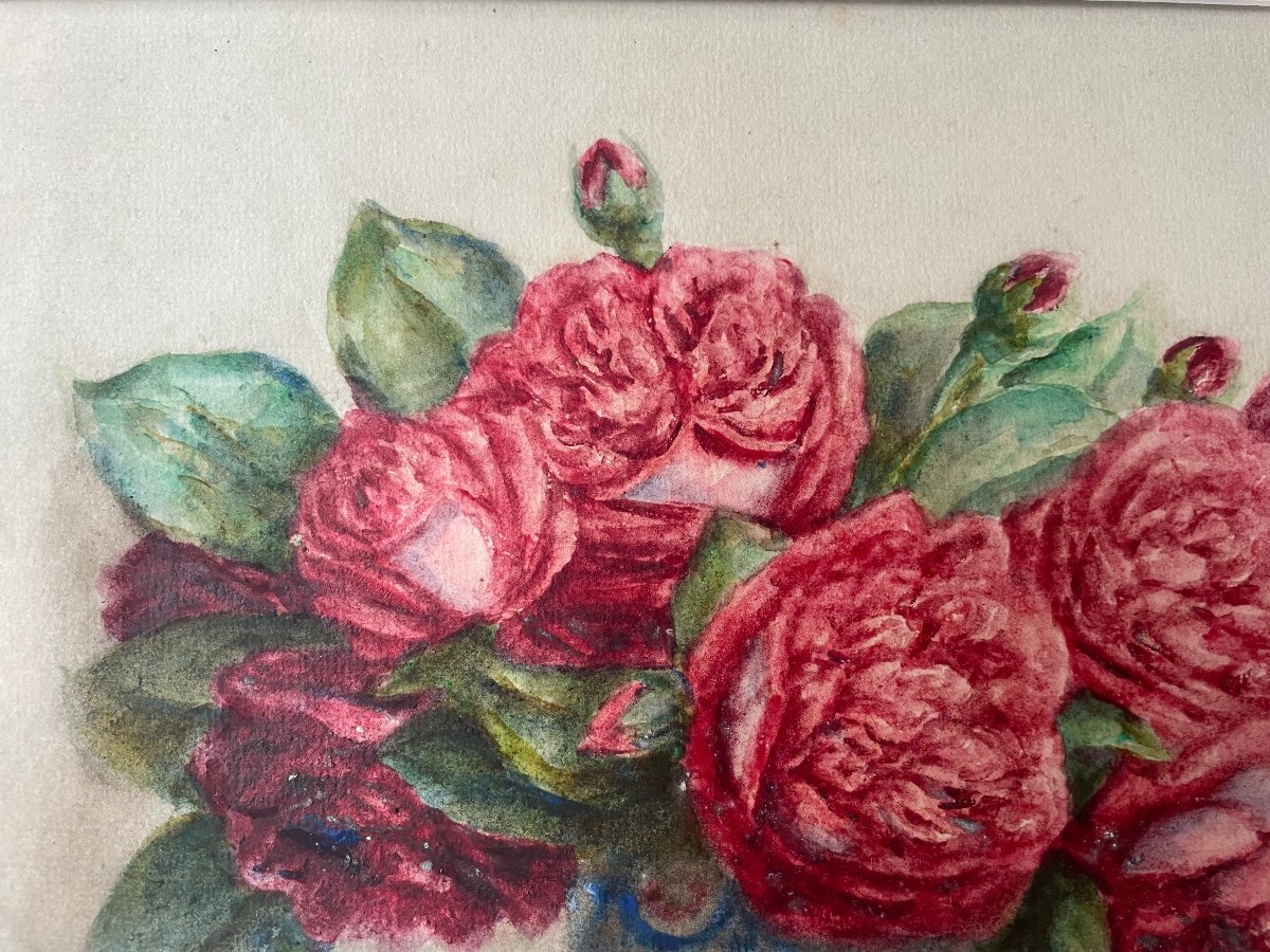 Isidore Rosenstock « Composition Florale aux Roses  Anciennes»-photo-1