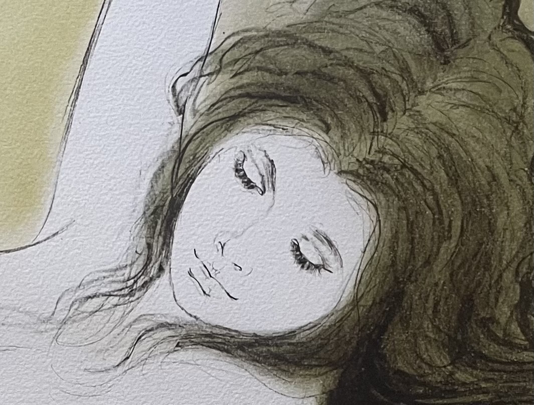 Nu féminin, lithographie signée de l’artiste Bernard Charoy -photo-3