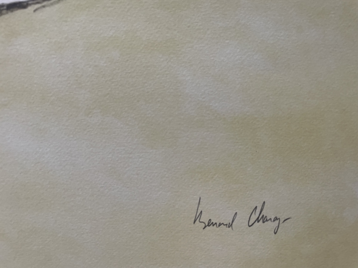 Nu féminin, lithographie signée de l’artiste Bernard Charoy -photo-1