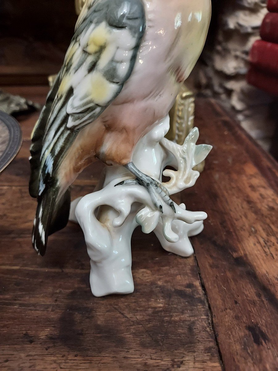 Huppe oiseau En Porcelaine Allemande Par Karl Ens Grand Modèle -photo-2