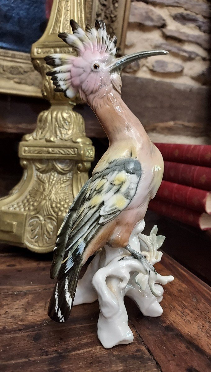 Huppe oiseau En Porcelaine Allemande Par Karl Ens Grand Modèle 