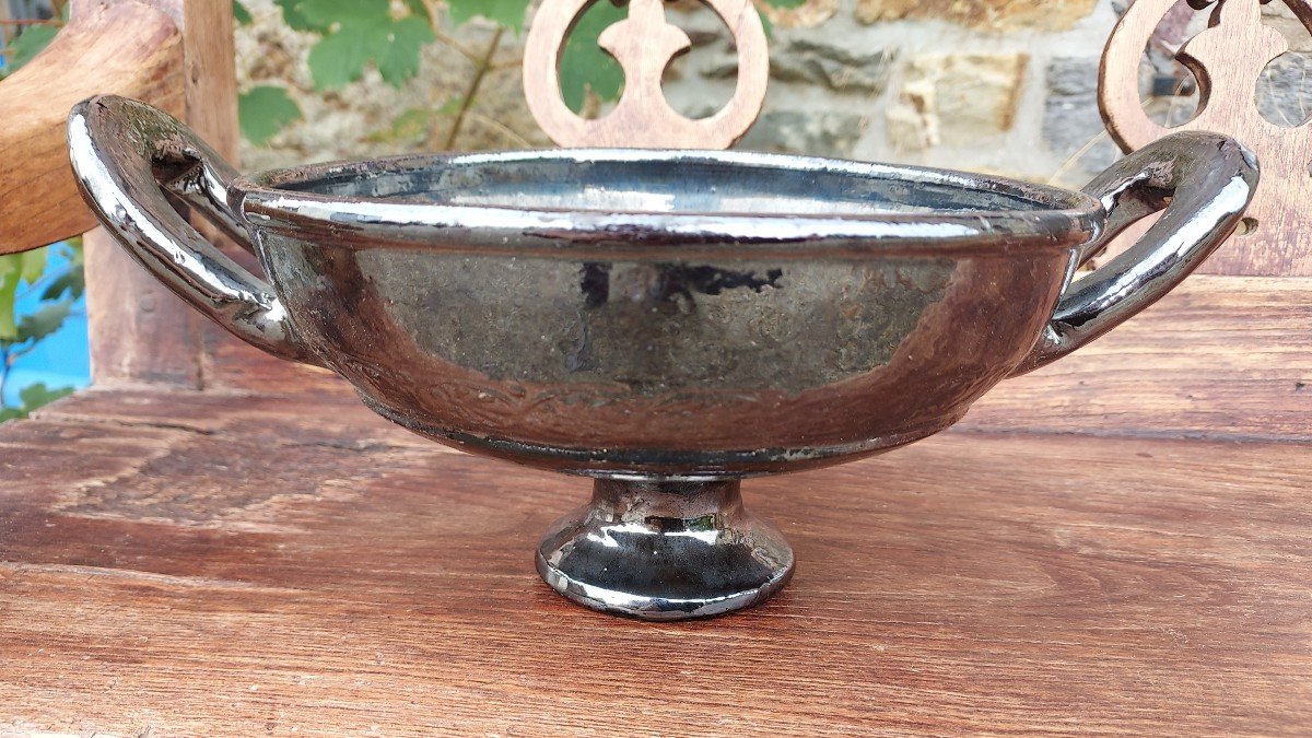 Coupe En Céramique Lustrée Noire Dans Le Goût Paul Bonifas