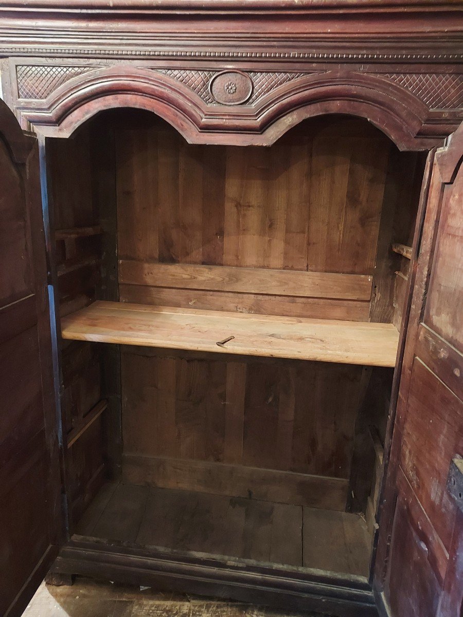 Breton Rennes Wardrobe With Double Hanger From The 18th Century-photo-4