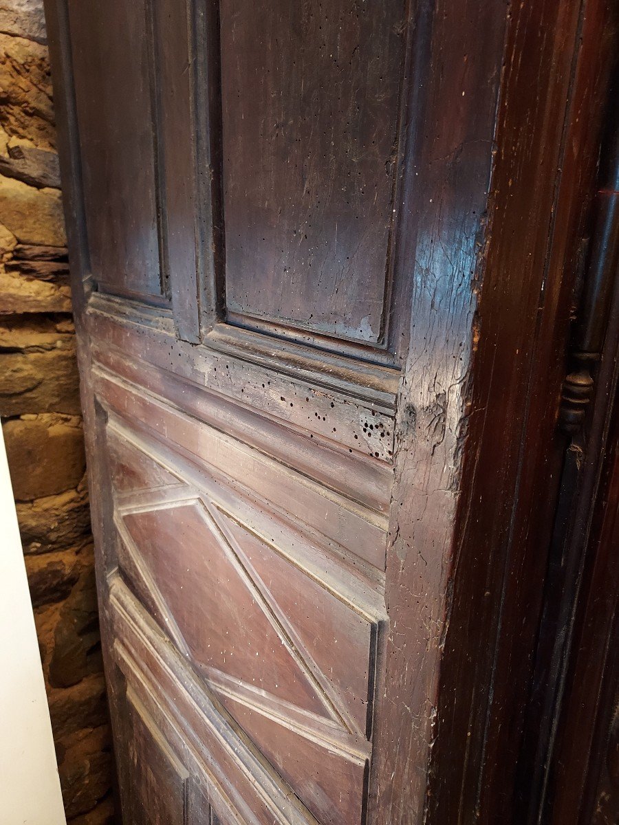 Breton Rennes Wardrobe With Double Hanger From The 18th Century-photo-7